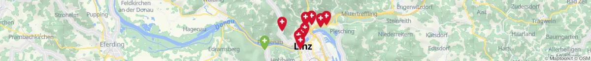 Kartenansicht für Apotheken-Notdienste in der Nähe von Lichtenberg (Urfahr-Umgebung, Oberösterreich)